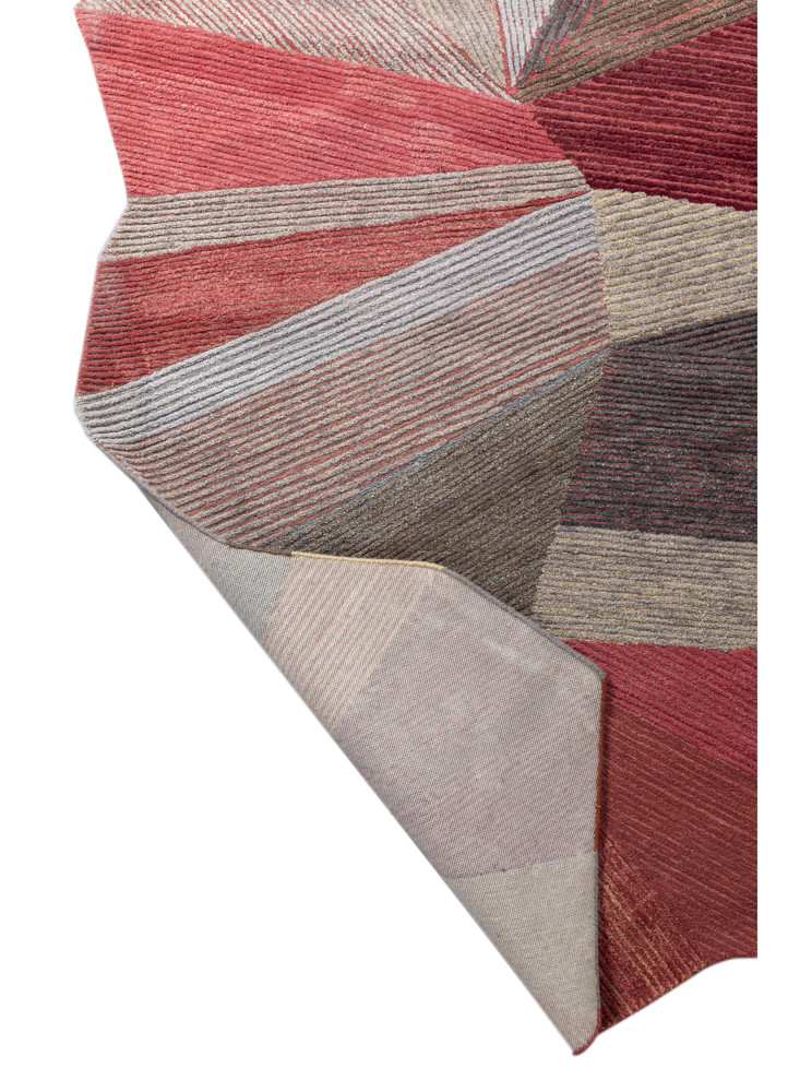come around gold wool and viscose hand tufted Rug - Backing Shot come around gold wool and viscose hand tufted Rug - Backing Shot